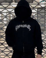 Metal Slash Black Zipper